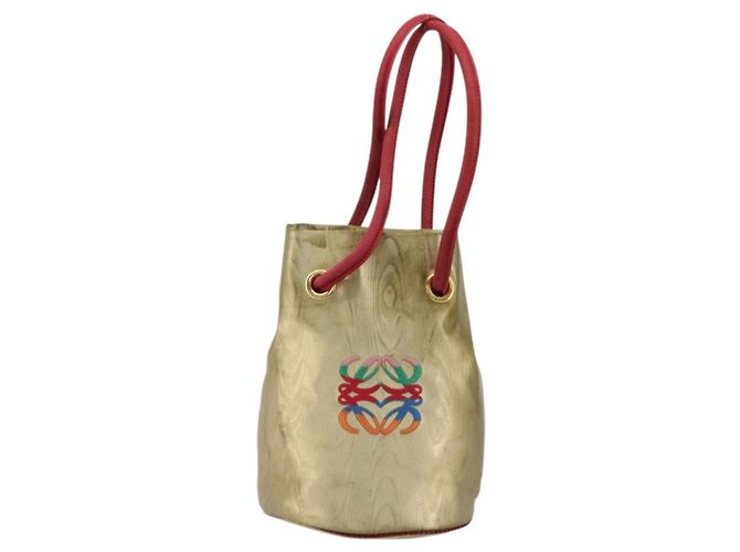Borsa a Spalla LOEWE PVC Tela Oro Auth YKZ1213A D'oro - vista 13