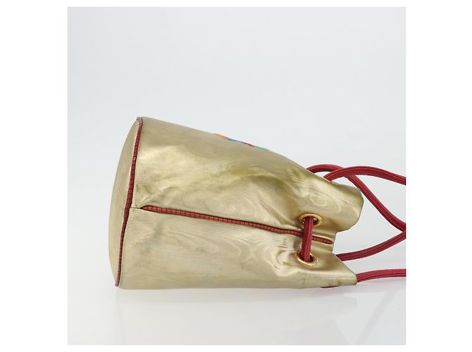 Borsa a Spalla LOEWE PVC Tela Oro Auth YKZ1213A D'oro - vista 3