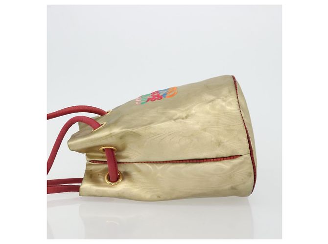Borsa a Spalla LOEWE PVC Tela Oro Auth YKZ1213A D'oro - vista 4