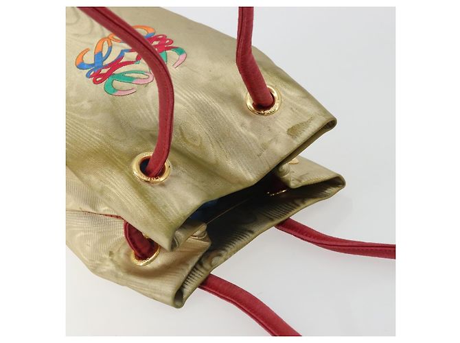 Borsa a Spalla LOEWE PVC Tela Oro Auth YKZ1213A D'oro - vista 6