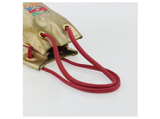 Borsa a Spalla LOEWE PVC Tela Oro Auth YKZ1213A D'oro - vista 7