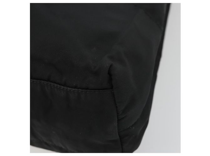 PRADA Borsa Tote in Catena di Plastica Nylon Nera Argento Auth 175266 Nero - vista 14