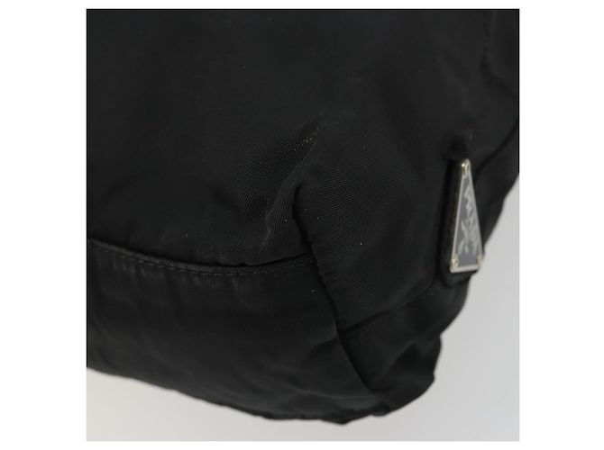 PRADA Borsa Tote in Catena di Plastica Nylon Nera Argento Auth 175266 Nero - vista 16