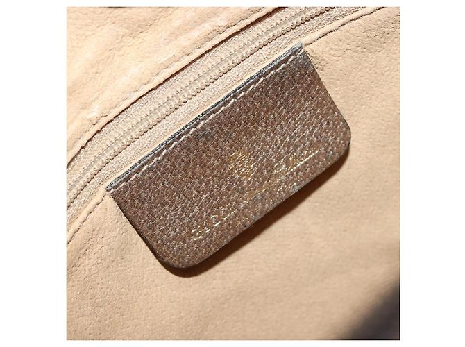 Gucci Bolso GG Supreme Web Sherry Line PVC Beige Oro 14 02 013 Auth 176608 Dorado - vista 18
