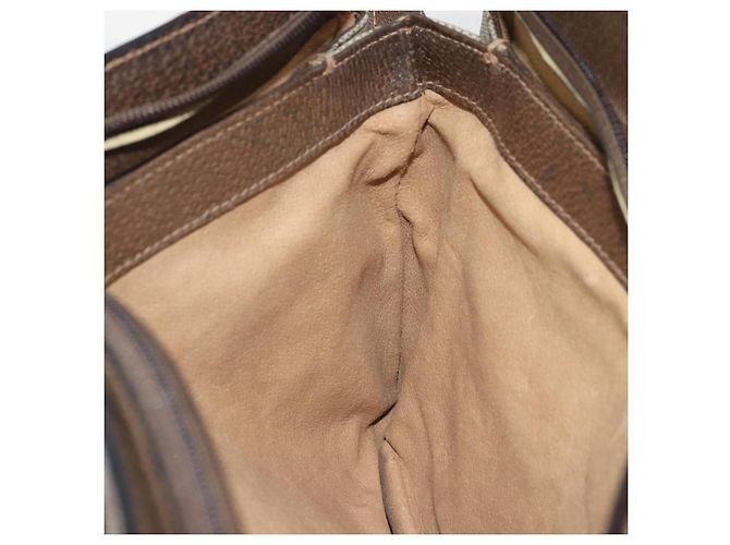 Gucci Bolso GG Supreme Web Sherry Line PVC Beige Oro 14 02 013 Auth 176608 Dorado - vista 20