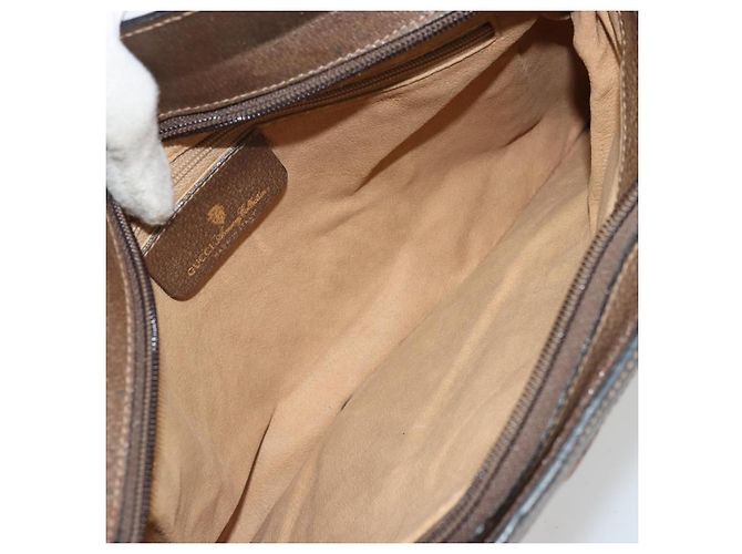 Gucci Bolso GG Supreme Web Sherry Line PVC Beige Oro 14 02 013 Auth 176608 Dorado - vista 21