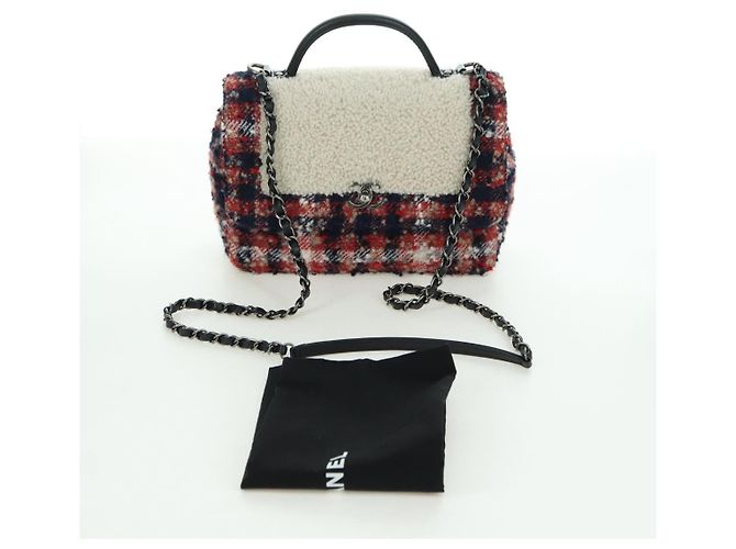 CHANEL Handtasche 25 Kette Tweed Mehrfarbig Silber CC Auth YKZ1266SAM - Ansicht 12
