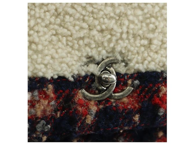 CHANEL Handtasche 25 Kette Tweed Mehrfarbig Silber CC Auth YKZ1266SAM - Ansicht 20