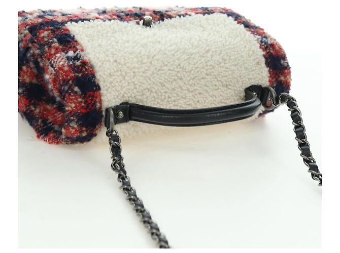 CHANEL Handtasche 25 Kette Tweed Mehrfarbig Silber CC Auth YKZ1266SAM - Ansicht 6