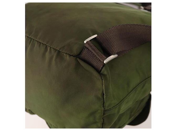 PRADA Rucksack aus Nylon grün silber authentisch bs34433 - Ansicht 18