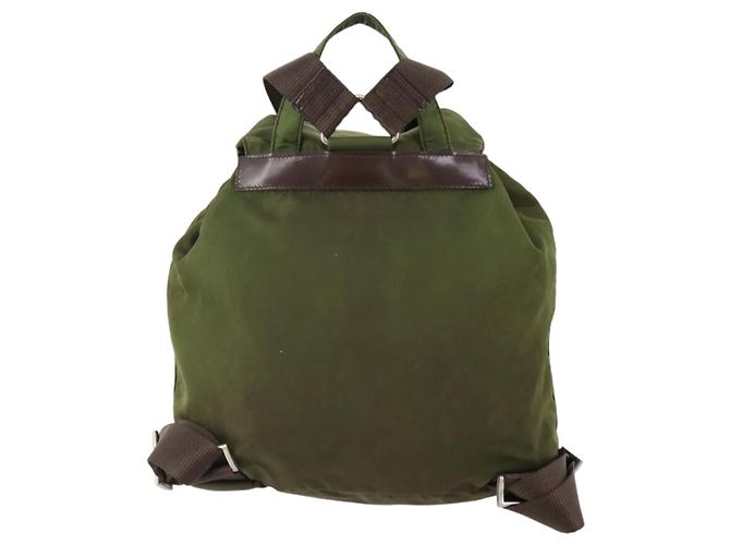 PRADA Rucksack aus Nylon grün silber authentisch bs34433 - Ansicht 2