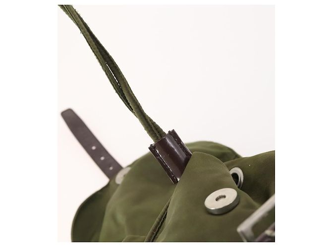 PRADA Rucksack aus Nylon grün silber authentisch bs34433 - Ansicht 21