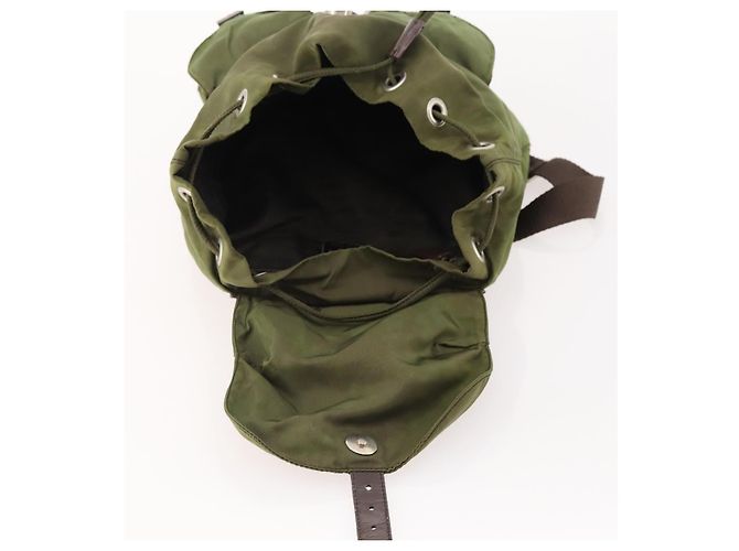 PRADA Rucksack aus Nylon grün silber authentisch bs34433 - Ansicht 22