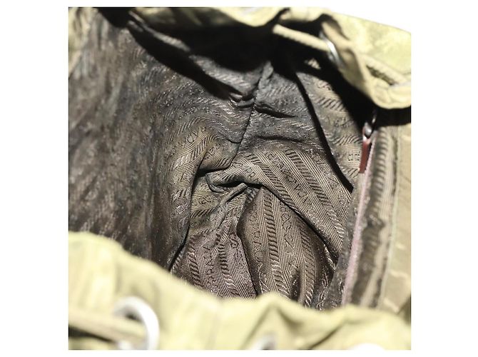 PRADA Rucksack aus Nylon grün silber authentisch bs34433 - Ansicht 24