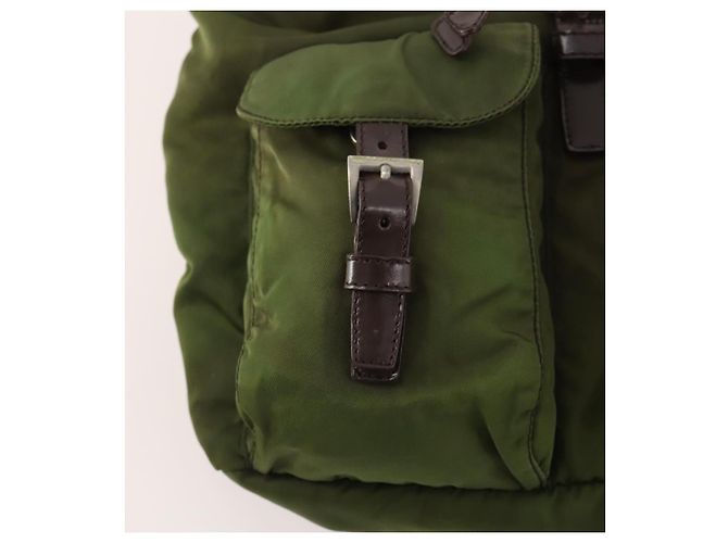 PRADA Rucksack aus Nylon grün silber authentisch bs34433 - Ansicht 28