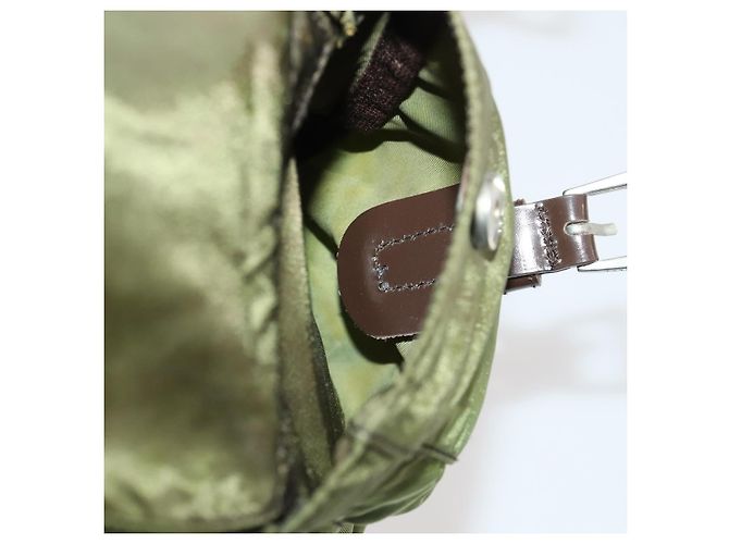 PRADA Rucksack aus Nylon grün silber authentisch bs34433 - Ansicht 29