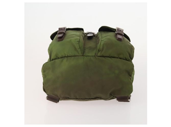 PRADA Rucksack aus Nylon grün silber authentisch bs34433 - Ansicht 5