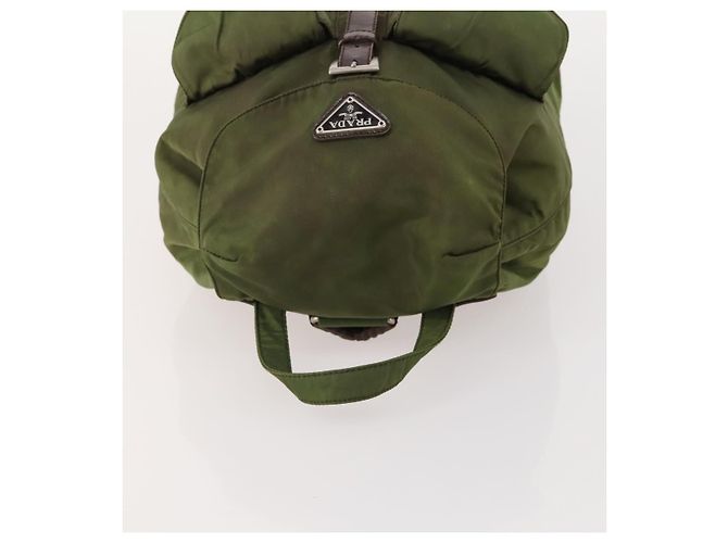 PRADA Rucksack aus Nylon grün silber authentisch bs34433 - Ansicht 6