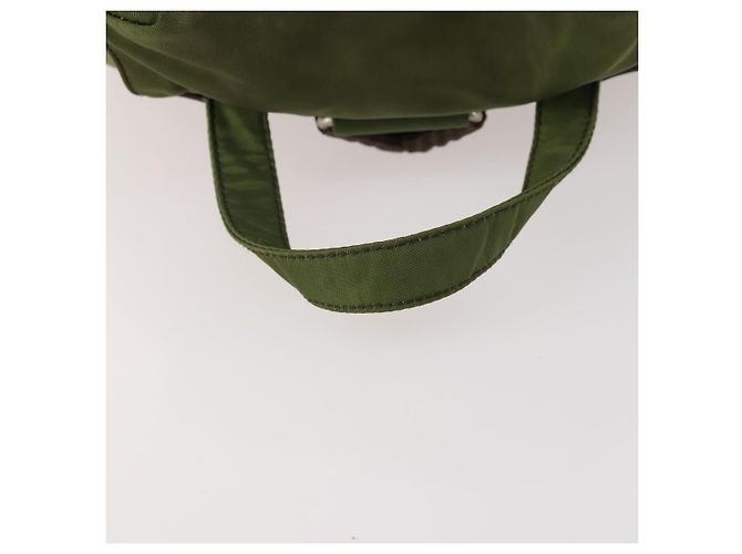 PRADA Rucksack aus Nylon grün silber authentisch bs34433 - Ansicht 7