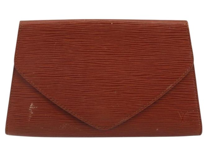 LOUIS VUITTON Clutch Art Déco Epi Marrone M52633 LV Auth BA12156 - vista 13