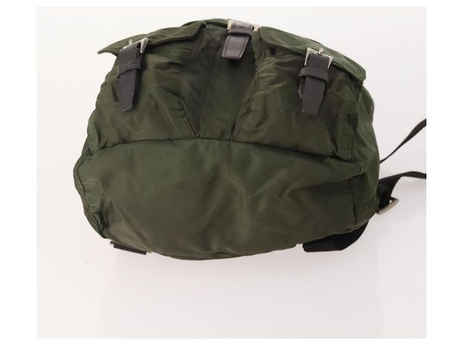 Zaino PRADA Nylon 5 Set Verde Nero Auth 174970 - vista 10
