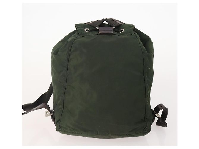 Zaino PRADA Nylon 5 Set Verde Nero Auth 174970 - vista 13