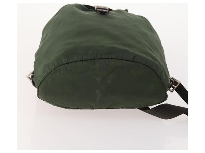 Zaino PRADA Nylon 5 Set Verde Nero Auth 174970 - vista 15