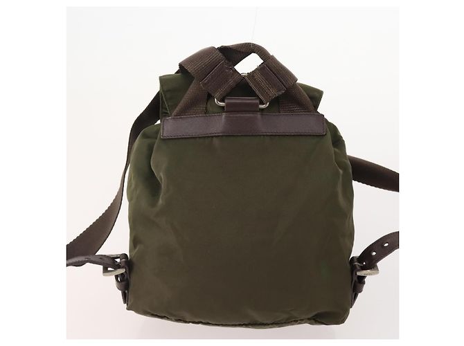 Zaino PRADA Nylon 5 Set Verde Nero Auth 174970 - vista 18