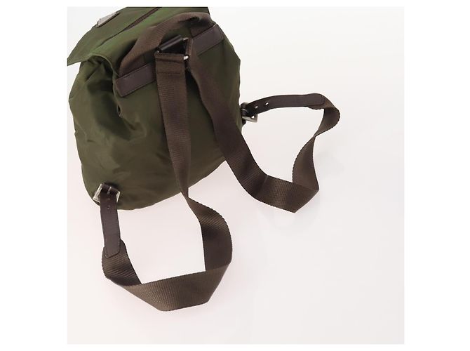 Zaino PRADA Nylon 5 Set Verde Nero Auth 174970 - vista 19