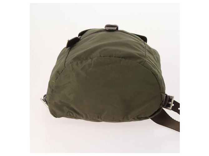 Zaino PRADA Nylon 5 Set Verde Nero Auth 174970 - vista 20