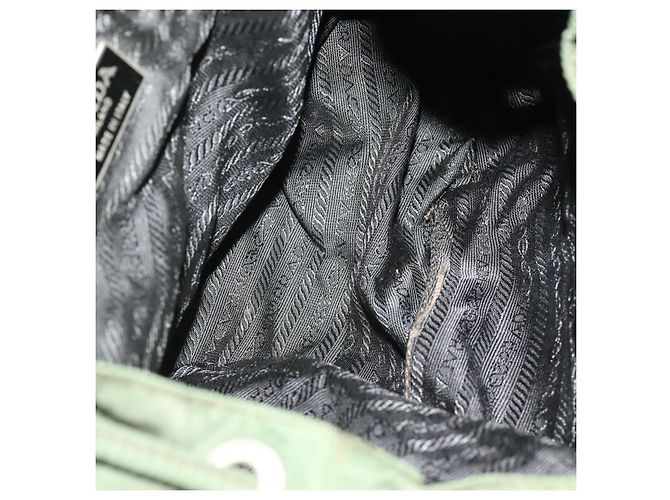 Zaino PRADA Nylon 5 Set Verde Nero Auth 174970 - vista 6