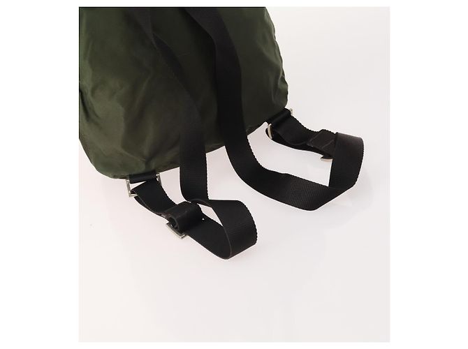 Zaino PRADA Nylon 5 Set Verde Nero Auth 174970 - vista 9