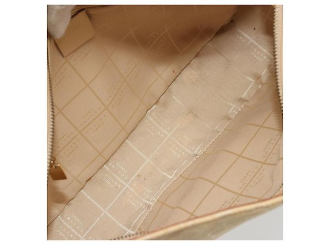 Céline Borsa a Spalla in Tela Macadam C di CELINE Beige Oro Auth ka3948 D'oro - vista 11