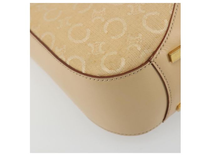 Céline Borsa a Spalla in Tela Macadam C di CELINE Beige Oro Auth ka3948 D'oro - vista 14