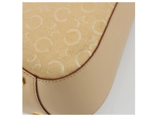 Céline Borsa a Spalla in Tela Macadam C di CELINE Beige Oro Auth ka3948 D'oro - vista 15