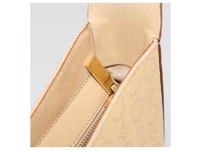 Céline Borsa a Spalla in Tela Macadam C di CELINE Beige Oro Auth ka3948 D'oro - vista 17