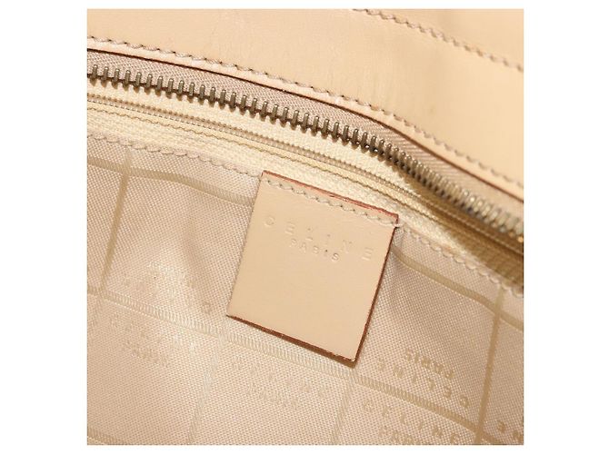 Céline Borsa a Spalla in Tela Macadam C di CELINE Beige Oro Auth ka3948 D'oro - vista 18
