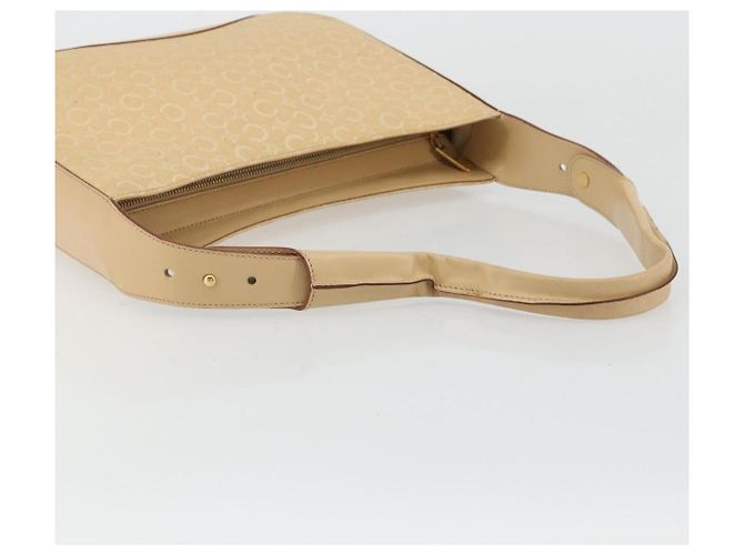 Céline Borsa a Spalla in Tela Macadam C di CELINE Beige Oro Auth ka3948 D'oro - vista 7