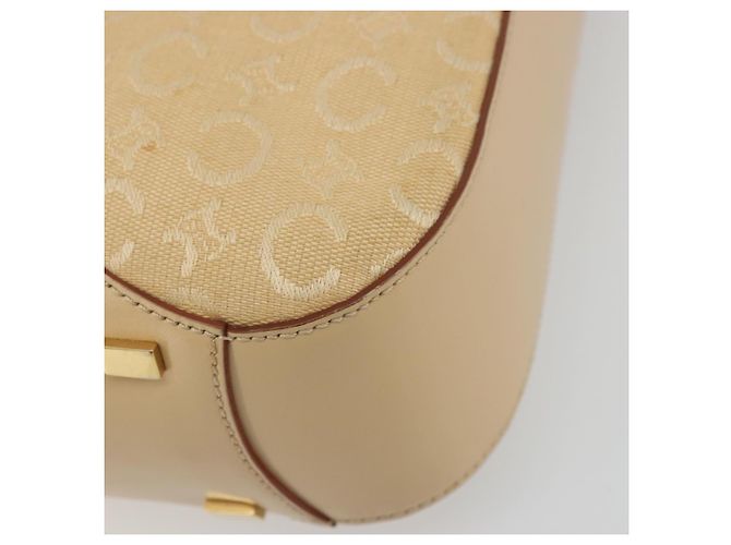 Céline Borsa a Spalla in Tela Macadam C di CELINE Beige Oro Auth ka3948 D'oro - vista 9