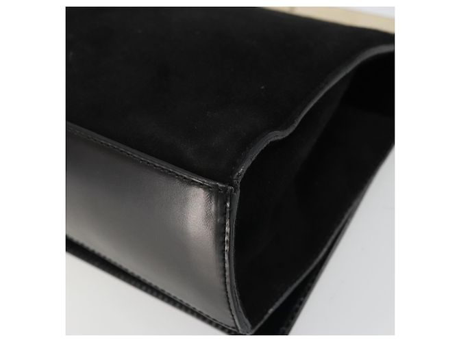 Bolsa de Mão GUCCI Camurça Preta Dourada 001 2058 1928 0 Auth yk20276 Preto Dourado - vista 16