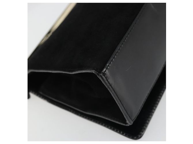 Bolsa de Mão GUCCI Camurça Preta Dourada 001 2058 1928 0 Auth yk20276 Preto Dourado - vista 17