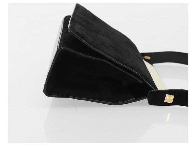 Bolsa de Mão GUCCI Camurça Preta Dourada 001 2058 1928 0 Auth yk20276 Preto Dourado - vista 3