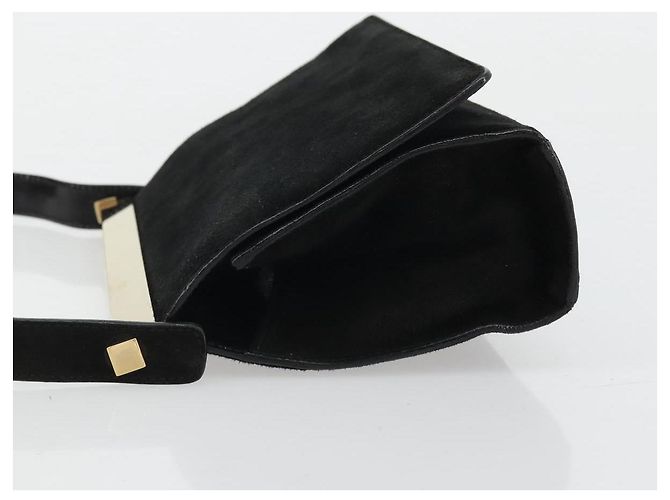 Bolsa de Mão GUCCI Camurça Preta Dourada 001 2058 1928 0 Auth yk20276 Preto Dourado - vista 4
