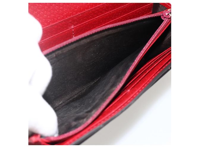 GUCCI Micro GG Supreme Doraemon Long Wallet PVC Beige Oro 647786 Auth 175793A Dorado - vista 10