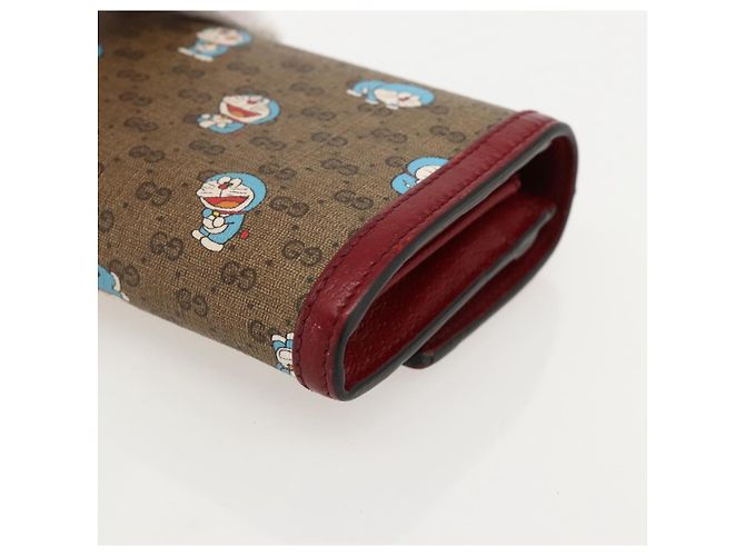 GUCCI Micro GG Supreme Doraemon Long Wallet PVC Beige Oro 647786 Auth 175793A Dorado - vista 15