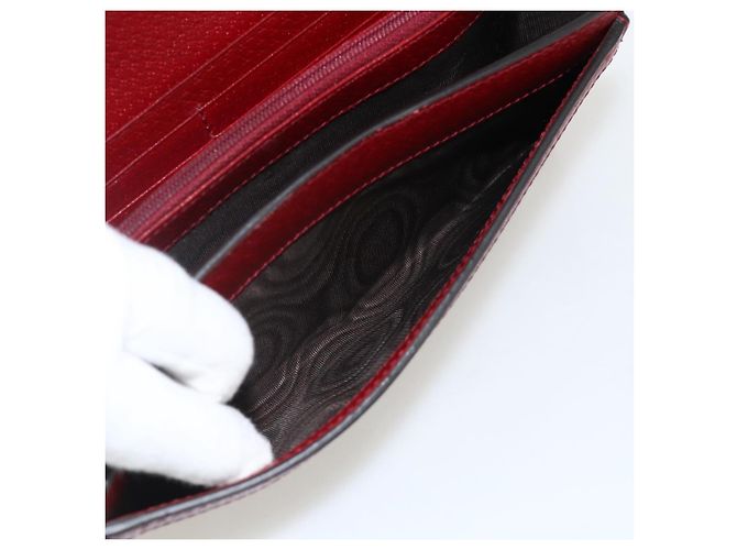 GUCCI Micro GG Supreme Doraemon Long Wallet PVC Beige Oro 647786 Auth 175793A Dorado - vista 22