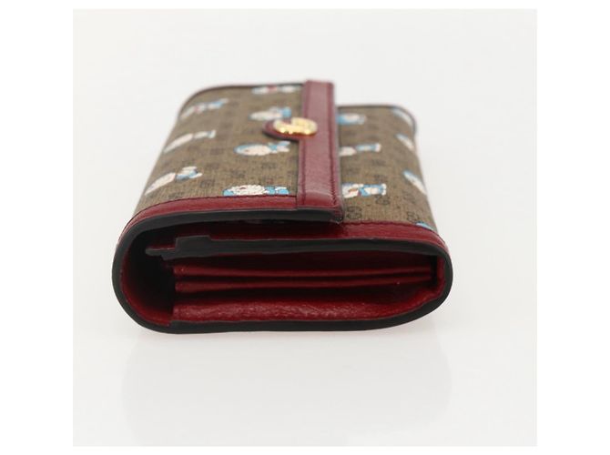 GUCCI Micro GG Supreme Doraemon Long Wallet PVC Beige Oro 647786 Auth 175793A Dorado - vista 3