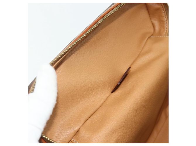 Céline Borsa a mano Vanity in tela Macadam CELINE PVC marrone oro Auth ka3955 D'oro - vista 10