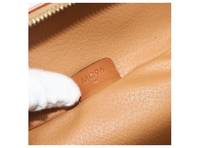 Céline Borsa a mano Vanity in tela Macadam CELINE PVC marrone oro Auth ka3955 D'oro - vista 12