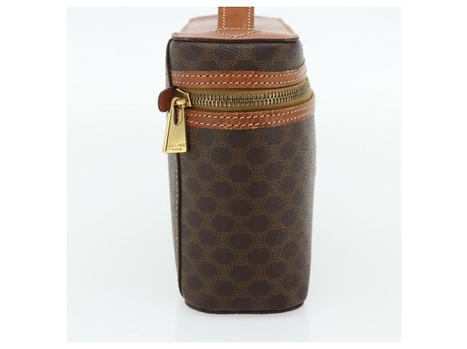 Céline Borsa a mano Vanity in tela Macadam CELINE PVC marrone oro Auth ka3955 D'oro - vista 3